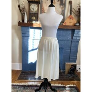 Vintage Vanity Fair Ivory Lace Half Slip Skirt Sz XL 44 Nylon